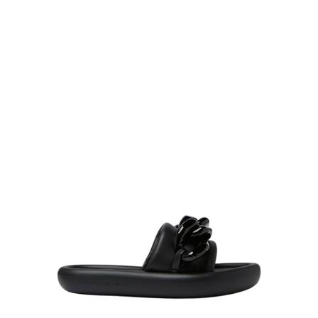 Stella McCartney Chain Puffy Air Slides , Zwart , Dames , Maat: 37 EU Pantoffels