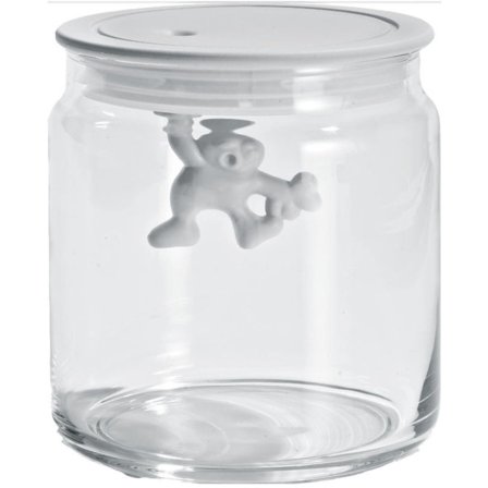 Alessi Gianni Glasskrukke med Lokk Hvit 70 cl