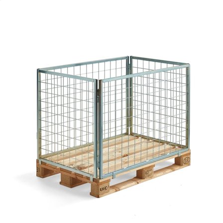 Mesh pallet collar VOLUME, 1200x800x800 mm