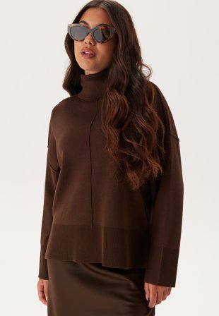 VILA Viostria Rollneck L/S KNIT TOP Coffee Bean Klær