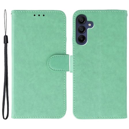 Samsung Galaxy S26+ Plånboksfodral Konstläder Flip med Rem - Grön