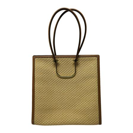 Alexander McQueen Pre-owned Alexander McQueen The Tall Story Väska in Brown Raffia and Calfskin Leather brun, Dam Vintage Väskor, Dam, Storlek: ONE 