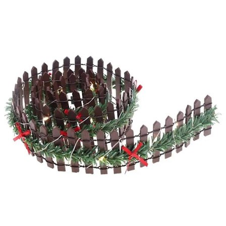 Hagegjerde Hage Jul Gjerde Tre Fairy Hage Tilbehør med LED Lys Festdekorasjoner