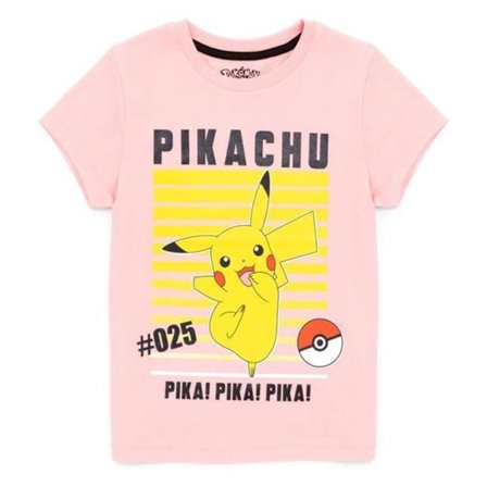 Pokemon Girls Pikachu T-shirt 7-8 år Rosa