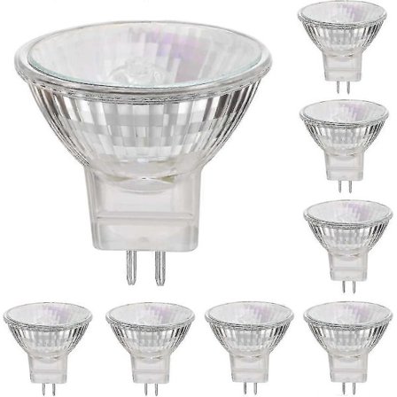 12v 35w Halogenlamper Gu5.3 Spot Base Varmhvit, Dimbar, Pakke med 8 [BR]