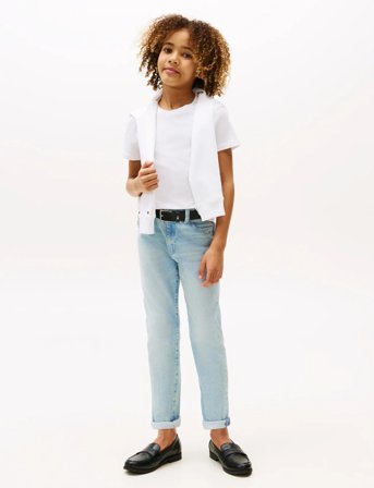 Tommy Hilfiger Boys Basic Cn Knit S/S - White - 86