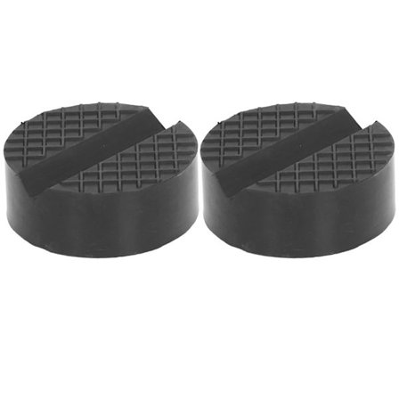2-pak Jack Gummi Pad Universal Ramme Skinne Beskytter V Slidsede Genanvendelige Jack Lift Pucks til Bilvedligeholdelse