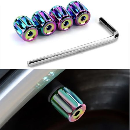 Hjulnavkapslar Bilstamventilkåpa Stöldskyddskåpor på hjul Bildäck Nippelkåpa Däckdelar Tillbehör