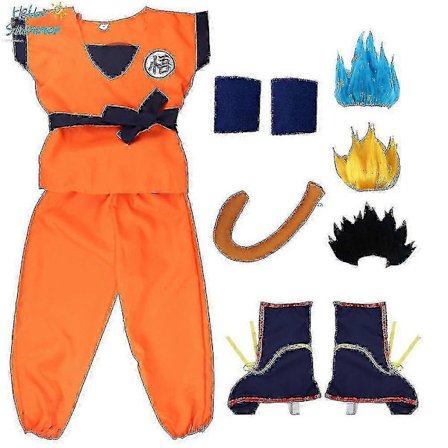 Børne Voksen Dragter Son Goku Kostume Anime Jumpsuit H Kostume Op #YoGu