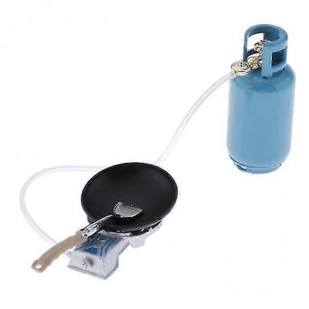 2x12. Miniature Køkken Gas Tank Komfur Wok Spade Legetøj Møbel Tilbehør