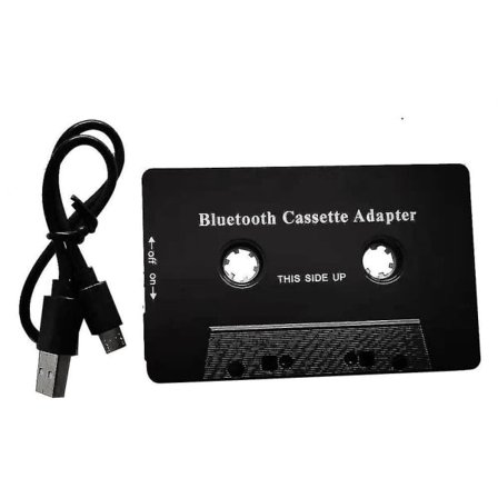 Universal Kassett Bluetooth 5.0 Audio Bilradio Aux Stereo Adapter med Mikrofon for Telefon Mp3 Aux Kabel