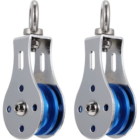 Styrketreningsutstyr for muskelstyrke - Hjul med lager, talje, treningsutstyr, tungt (blå) (1 stk)