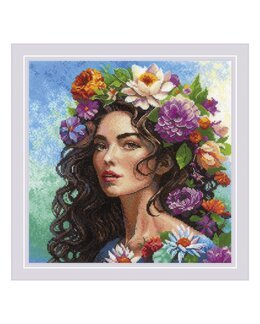 Broderikit Tavla Blomster I Håret