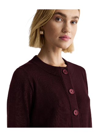 Newhouse Merinoullscardigan Sarah Tröjor Dam Röd XL