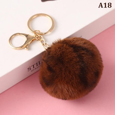 8cm e Key Soft Fluffy Fur Ball Nøkkelring Fluffy Key Chains Trink