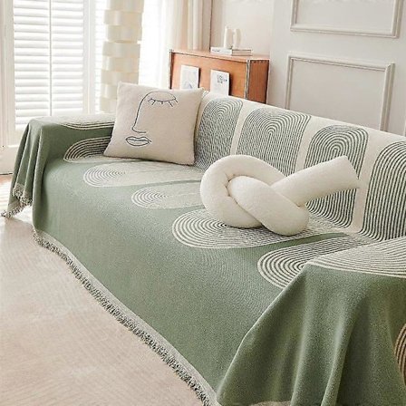 Chenille Sofatrekk Stoff Håndkle Teppe Utendørs Camping Piknik Stort Teppe Fritid Avslapping Strandhåndkle Dusker Reiseteppe