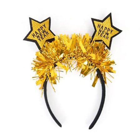 2 Stk Godt Nytår Pandebånd Guld Sølv Glitter Star Hovedbeklædning