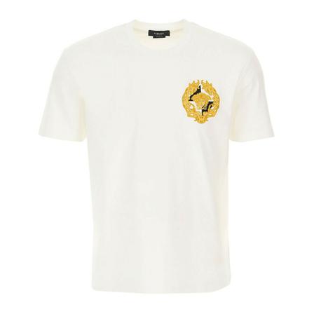 Versace, T-Shirts Biały, Mężczyzna, Rozmiar: S