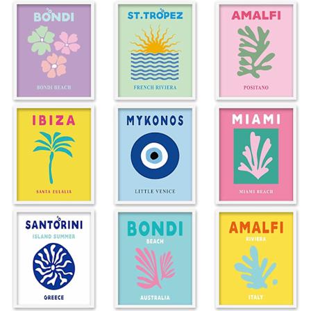 Heytea 9 stk. Preppy rejsevægkunsttryk Abstrakt æstetisk preppy værelseindretning Farverig minimalistisk plakatindretning uden ramme til stue 
