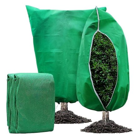 2 Pakker Plantetrekk Frostbeskyttelse 80,5cm x 121,2cm Frosttepper for Planter Frostduk Plante