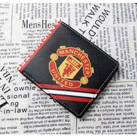Juventus Chelsea Barcelona Real Madrid Arsenal Liverpool, PU-lommebok myntveske kortlomme United