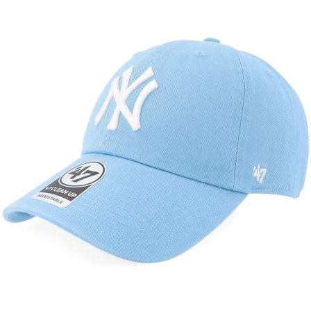 47 Brand - MLB Blå unconstructed Keps - New York Yankees MLB Clean Up Columbia Dad Cap @ Hatstore