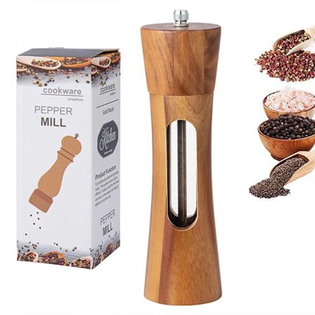 Salt- og peberkværn træ, manuel peberkværn keramisk kværn krydderikværn saltkværn