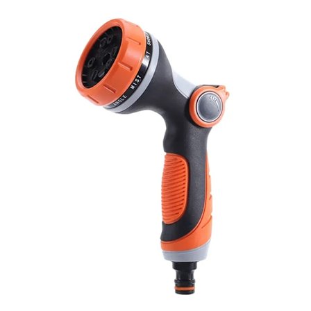 Irrigasjonssprøyte, hagevannssprøyte, 8 justerbare moduser, slangepistol med tommelbryter for plenvanning