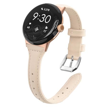 Klockarmband I Äkta Läder Rosa Google Pixel Watch