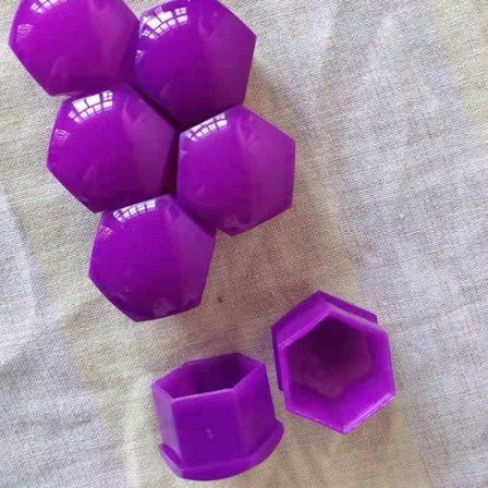 Svart silikonhjulmutterskruvnavkapselskydd mot damm ((21 mm lila) 3 set)