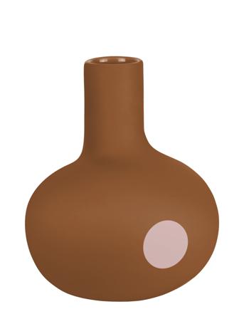 Dot Vase Small Long Neck Home Decoration Vases Ruskea Mette Ditmer