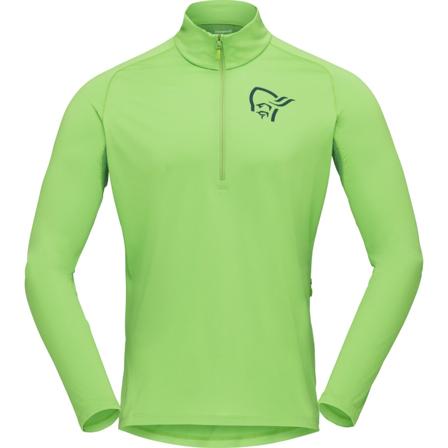 Norrøna Men's Fjørå Equaliser LS Zip Men long-sleeved training tops Green S