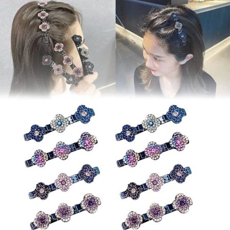 8 st glitterhårklämmor