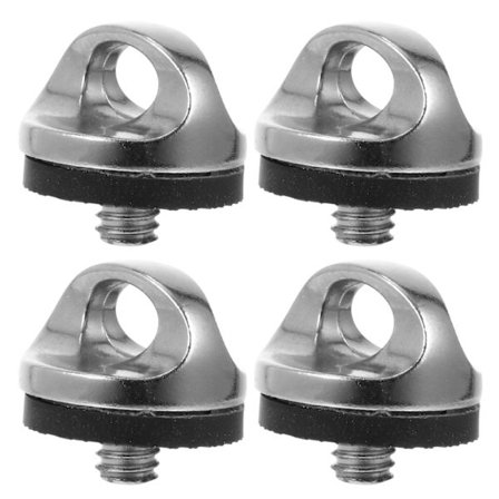 4-pack kamerarem skruvhållare 1/4 tum snabbkoppling remfäste skruv (2,5 x 2,5 cm, silver)