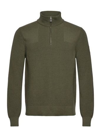 Belstaff Commander Quarter Zip Jumper - Green - XXL