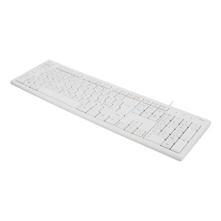 Kablet Tastatur 105 Taster Nordisk Layout USB Hvid med 13 Genvejstaster til Medier
