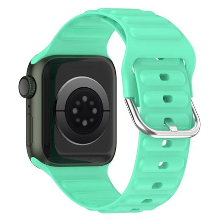 Apple Watch Series 8 (45mm) / Watch Ultra silikoninen aaltomuotoinen ranneke - Vihreä