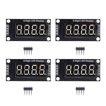 4-cifret 7-segment LED-displaymodul TM1637 0,36 tommer hvid 4 sæt
