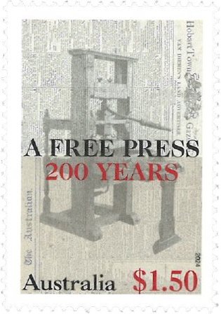 Australien - Den frie presse - Postfrisk frimærke