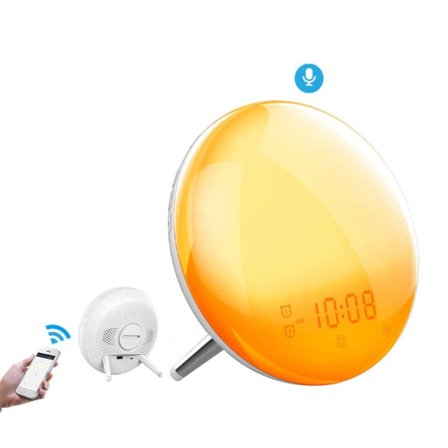 WiFi Smart Wake Up Light Alarm Clock Trådløs Fjernkontroll Kontroll