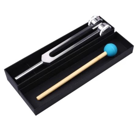 Nye neurologiske medicinske sæt 128Hz stemmegaffel med hammer til lydhelbredende terapi afslapningsmassage aluminiumslegering