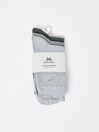 Jean Paul - 3 pk sokker - Herre - Grå - Pysjamas & Undertøy - 40-45