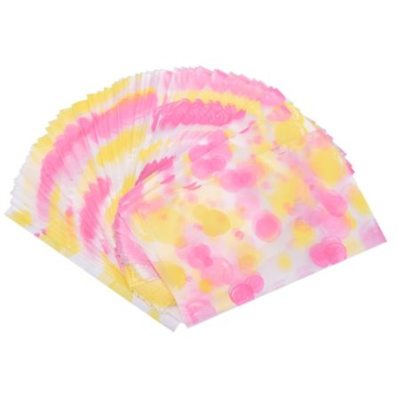 IC 100x Mote Flerfarget Prikk Cookies Emballasjepose Cellofan F Gul