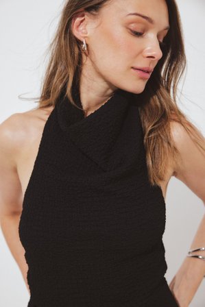 NA-KD Haut structuré à dos nu - - Noir - M