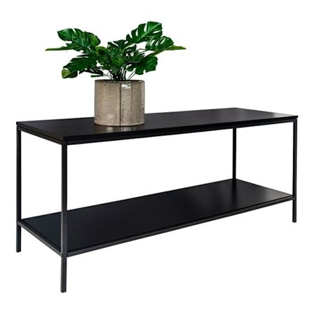 House Nordic TV stativ med 2 Avery hylder Sort 442759