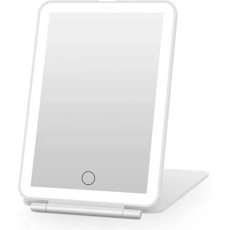 Makeup spejl med belysning, bærbar makeup spejl, sammenklappelig