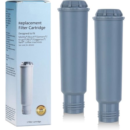 Pakke med 2 vandfilterpatroner kompatible med Melitta/Krups Claris F088 F088 01/Siemens TCZ60003/AEG/Neff/Bosch TCZ6003 kaffemaskine