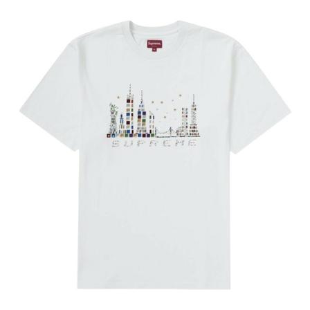 Supreme, T-Shirts Wit, Heren, Maat:L