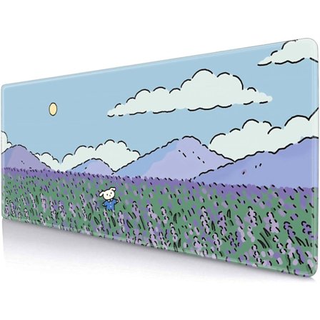 Anime Lavendel Skrivebordsmatte, Stor Gaming Tastatur Musematte (300 X 700 X 2 Mm)