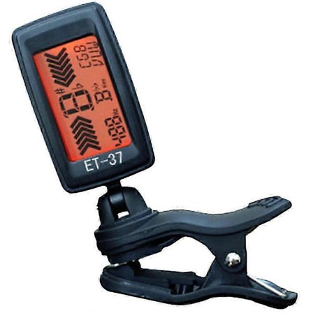 Mandolin Stämapparat ET-37 Akustisk Gitarr Musikövning Amatörer Parameterdisplay 8,9x5,3cm 1-pack
